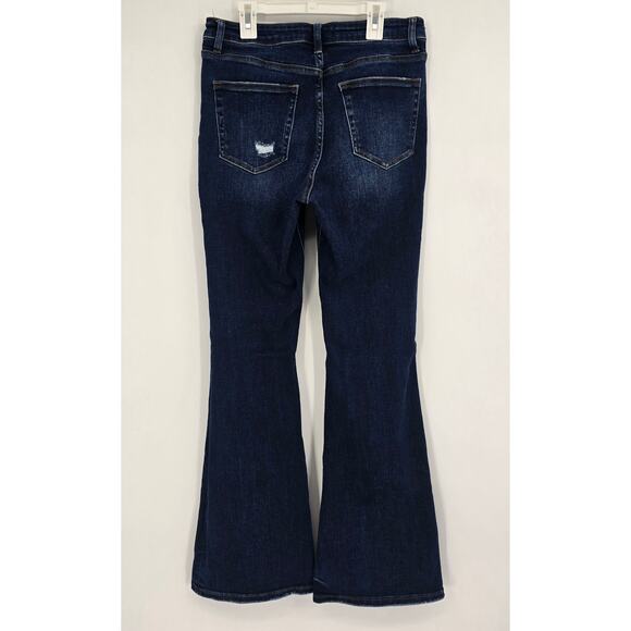 Vervet by Flying Monkey Bella High Rise Distressed Flare Jeans Size 29 - Picture 2 of 5